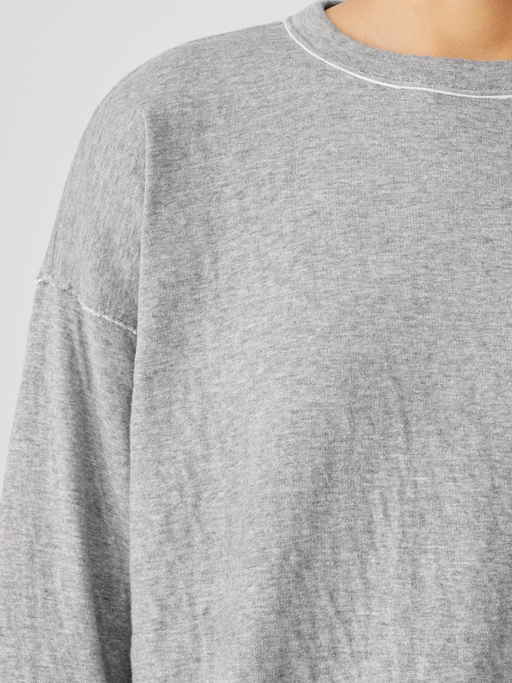 Double Layer Organic Cotton Crew Neck Top
