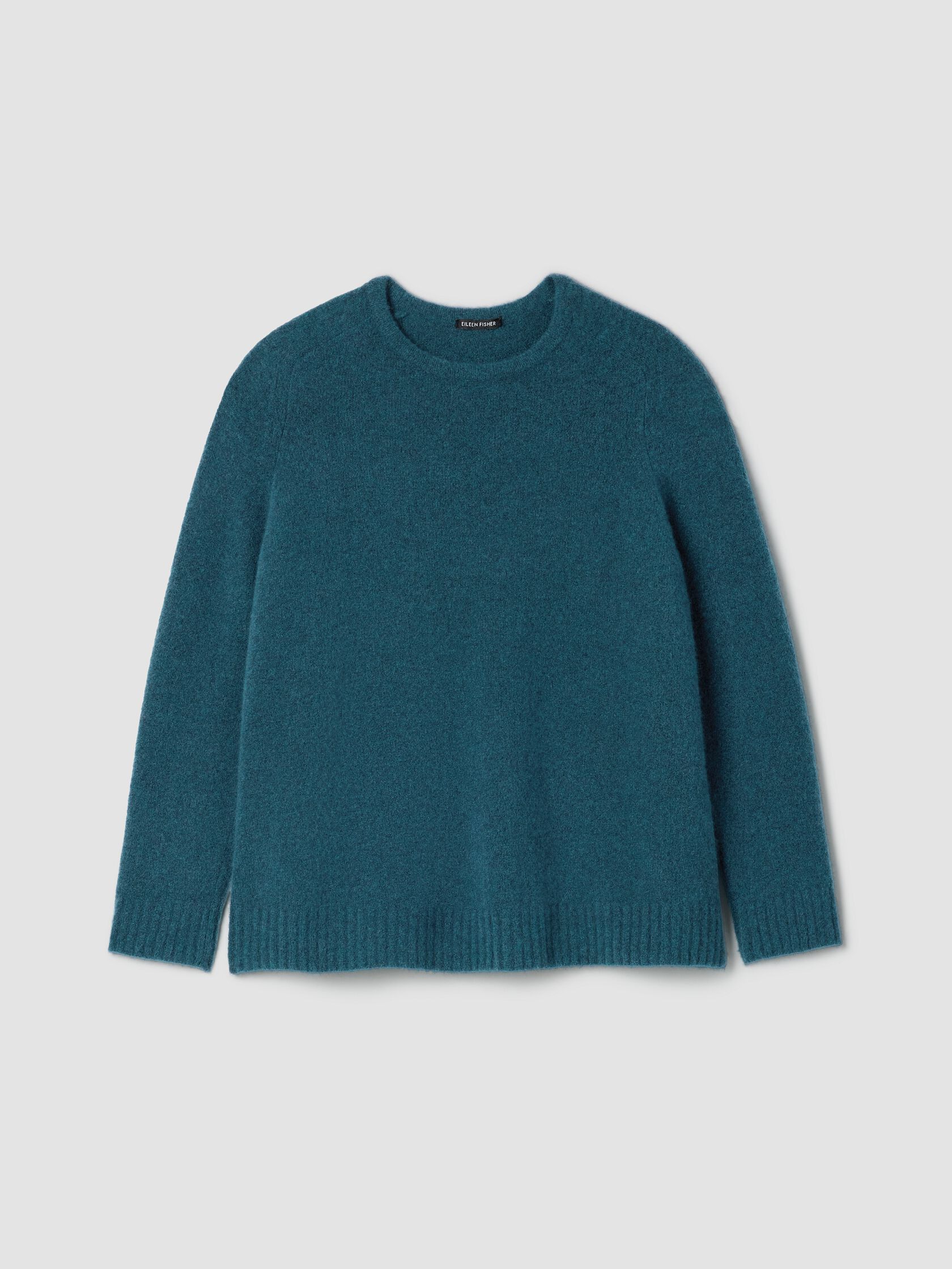 Cashmere Silk Boucle Bliss Crew Neck Long Top