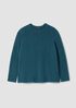 Cashmere Silk Boucle Bliss Crew Neck Long Top