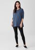 Organic Cotton Slubby Rib Knit Crew Neck Top