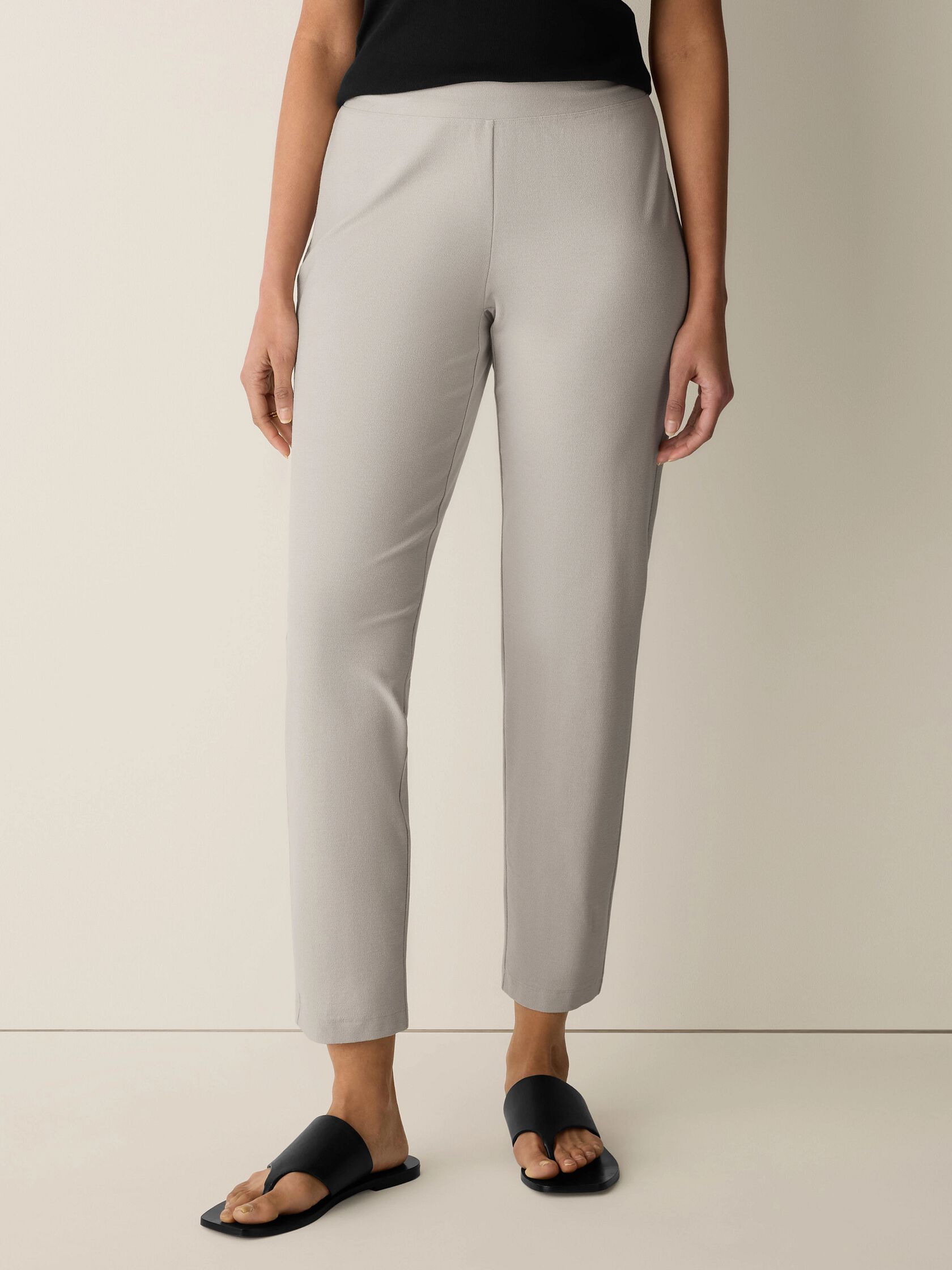Washable Stretch Crepe Slim Pant
