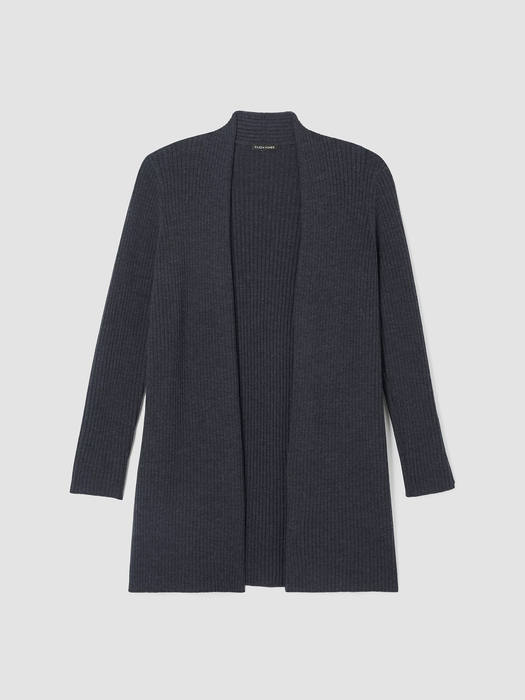 Merino High Collar Cardigan in Regenerative Wool