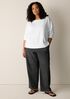 Garment-Dyed Organic Cotton Terry Bateau Neck Top