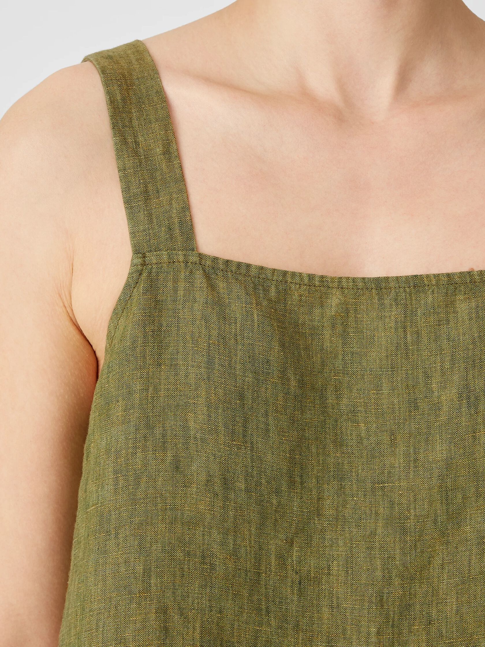 Washed Organic Linen Delave Tank