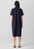 Washed Organic Cotton Poplin Classic Collar Shirtdress