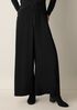 Silk Georgette Crepe Wide-Leg Pant