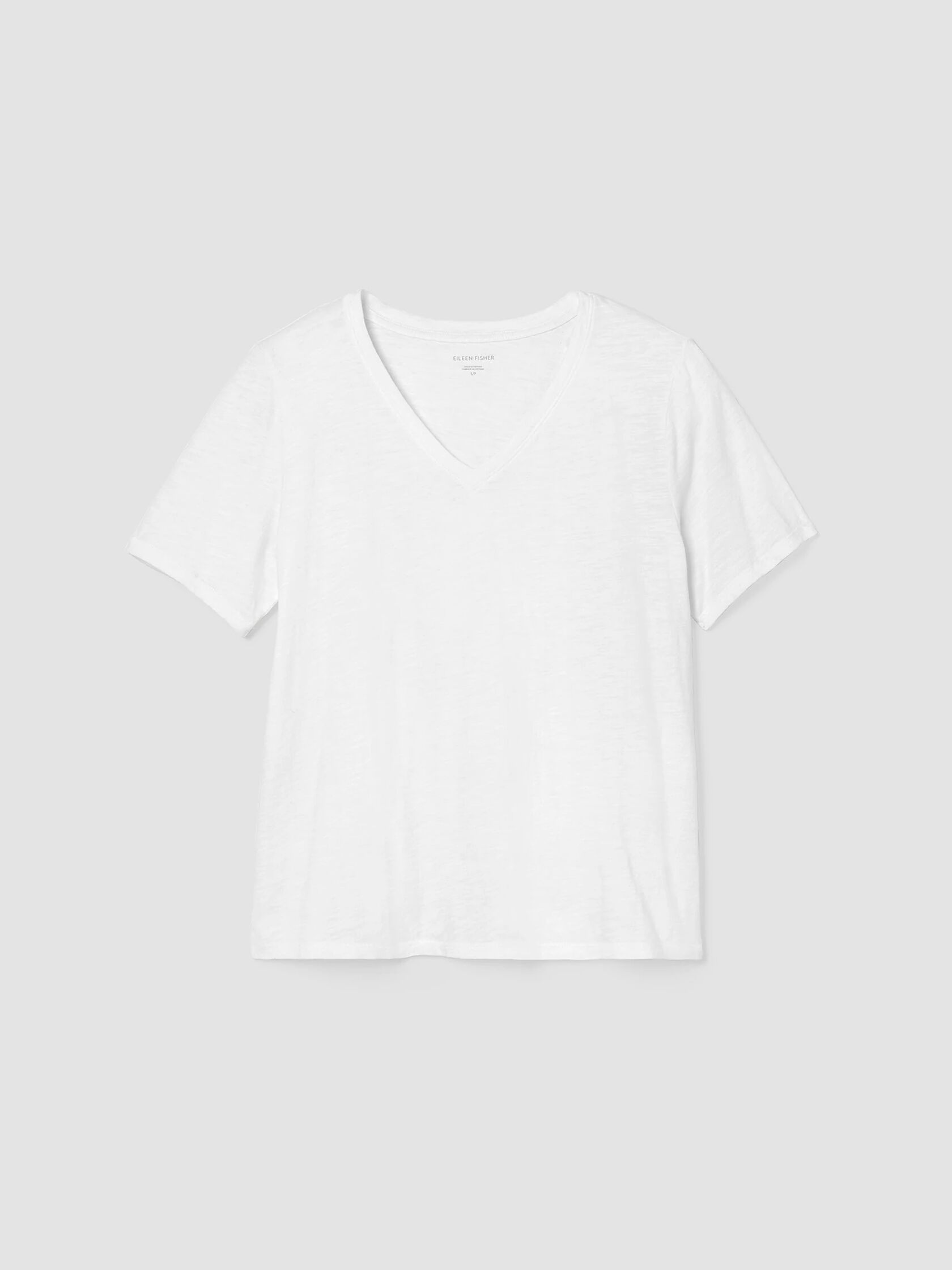 Organic Cotton Slub V-Neck Tee