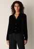 Velvet Band Collar Shirt