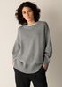 Cotton & Recycled Cashmere Crew Neck Long Top