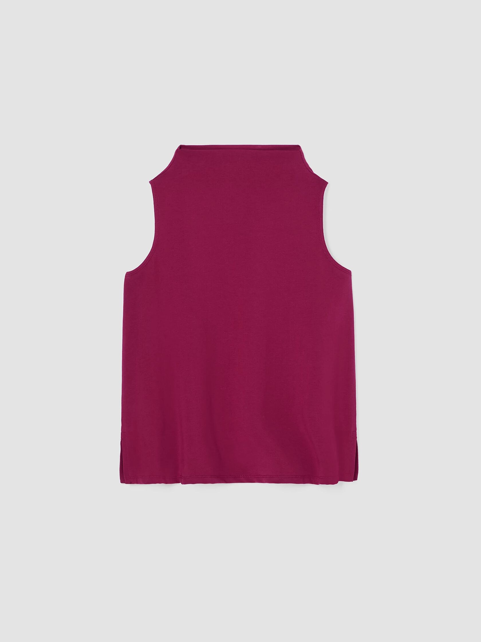 Pima Cotton Stretch Jersey Funnel Neck Tank