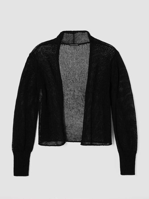 Organic Linen Cotton Cord Cropped Cardigan