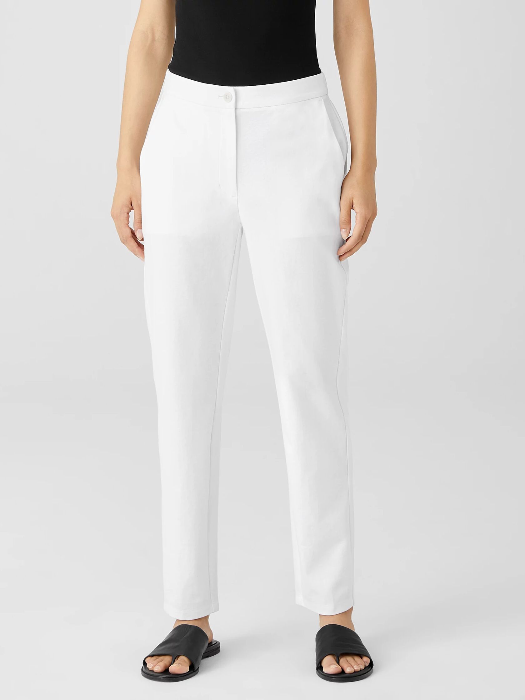 Organic Cotton Ponte Slim Pant