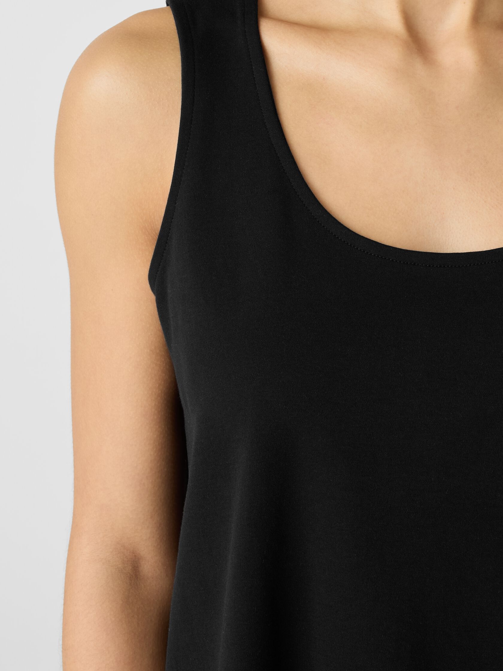 Organic Cotton Interlock U-Neck Sleep Tank