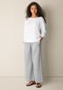 Garment-Dyed Organic Cotton Terry Bateau Neck Top
