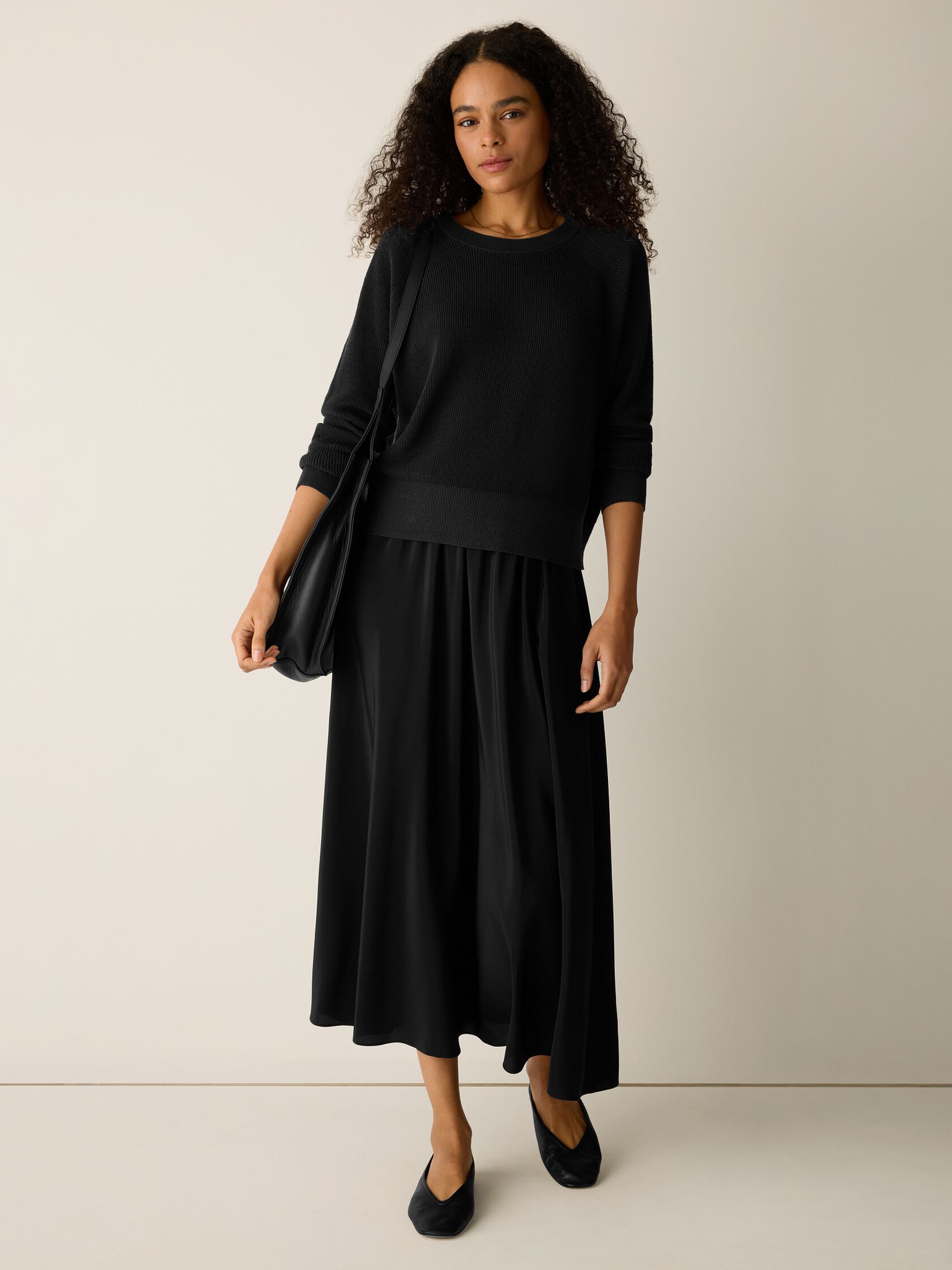 Organic Linen Cotton Wedge Sweater