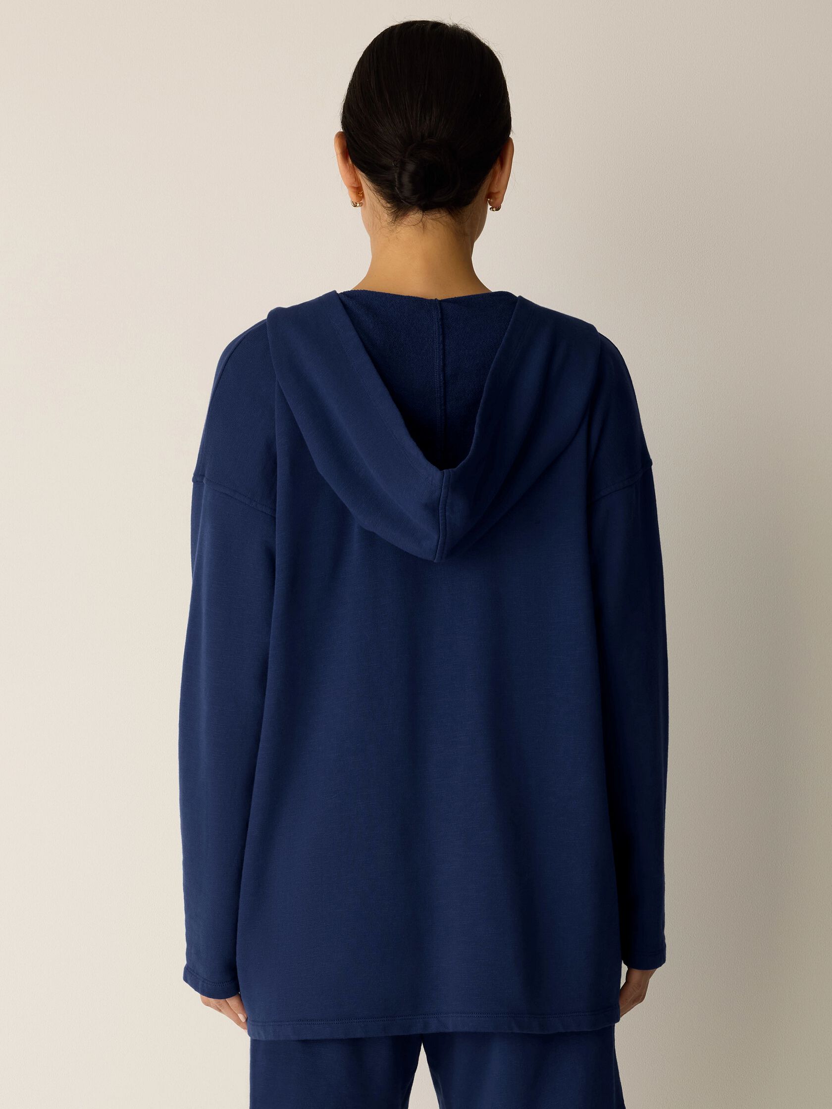 Garment-Dyed Organic Cotton Terry Hooded Jacket