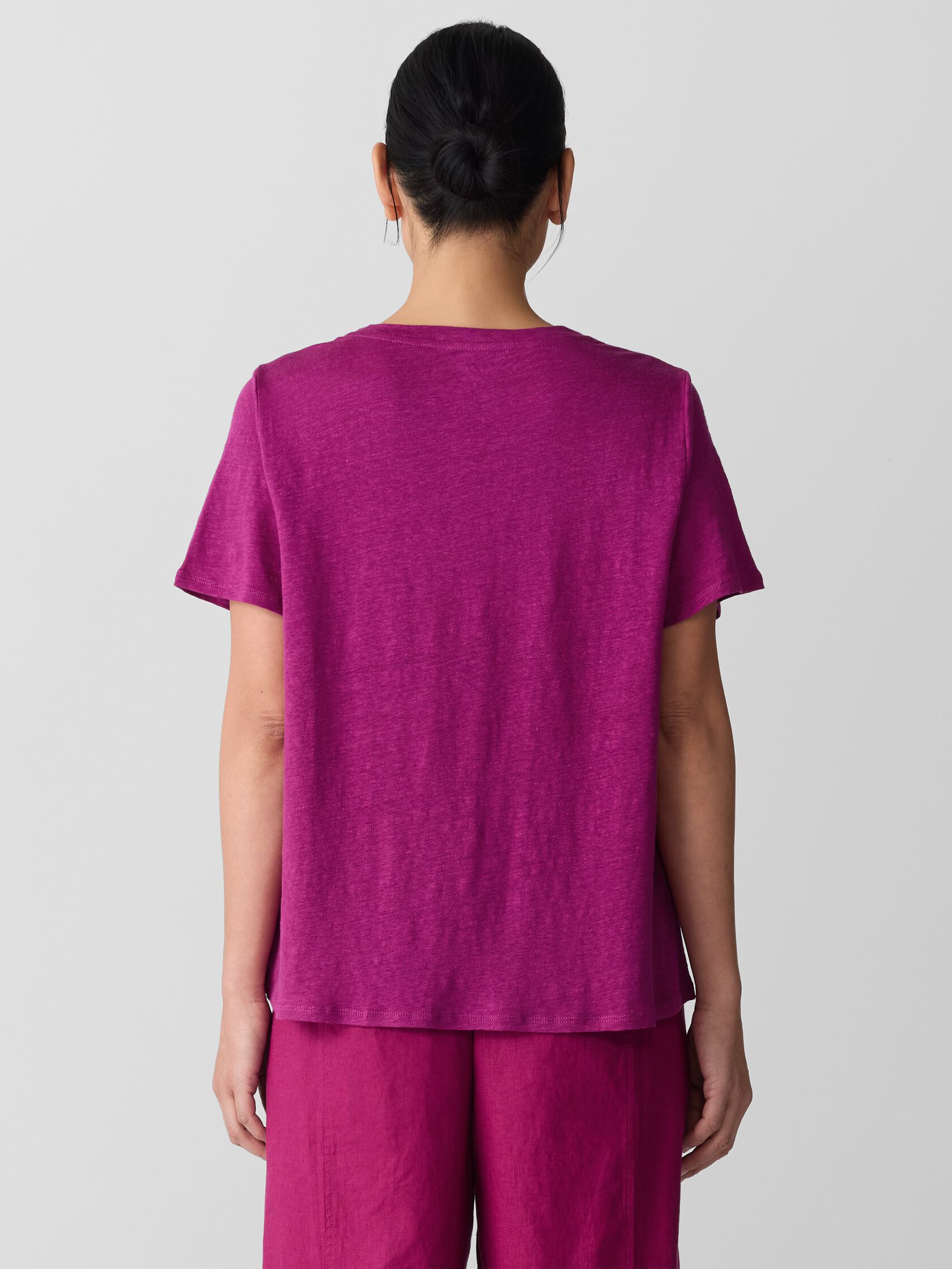 Organic Linen Jersey Crew Neck Tee