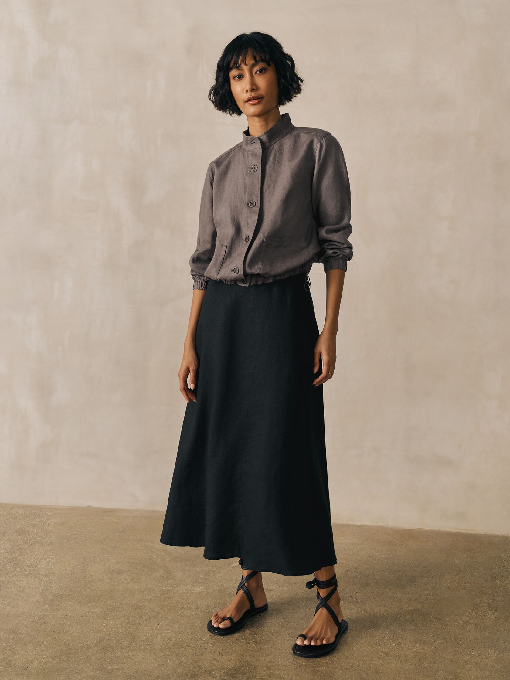 Organic Linen Flight Jacket