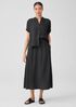 Puckered Organic Linen Pocket Skirt