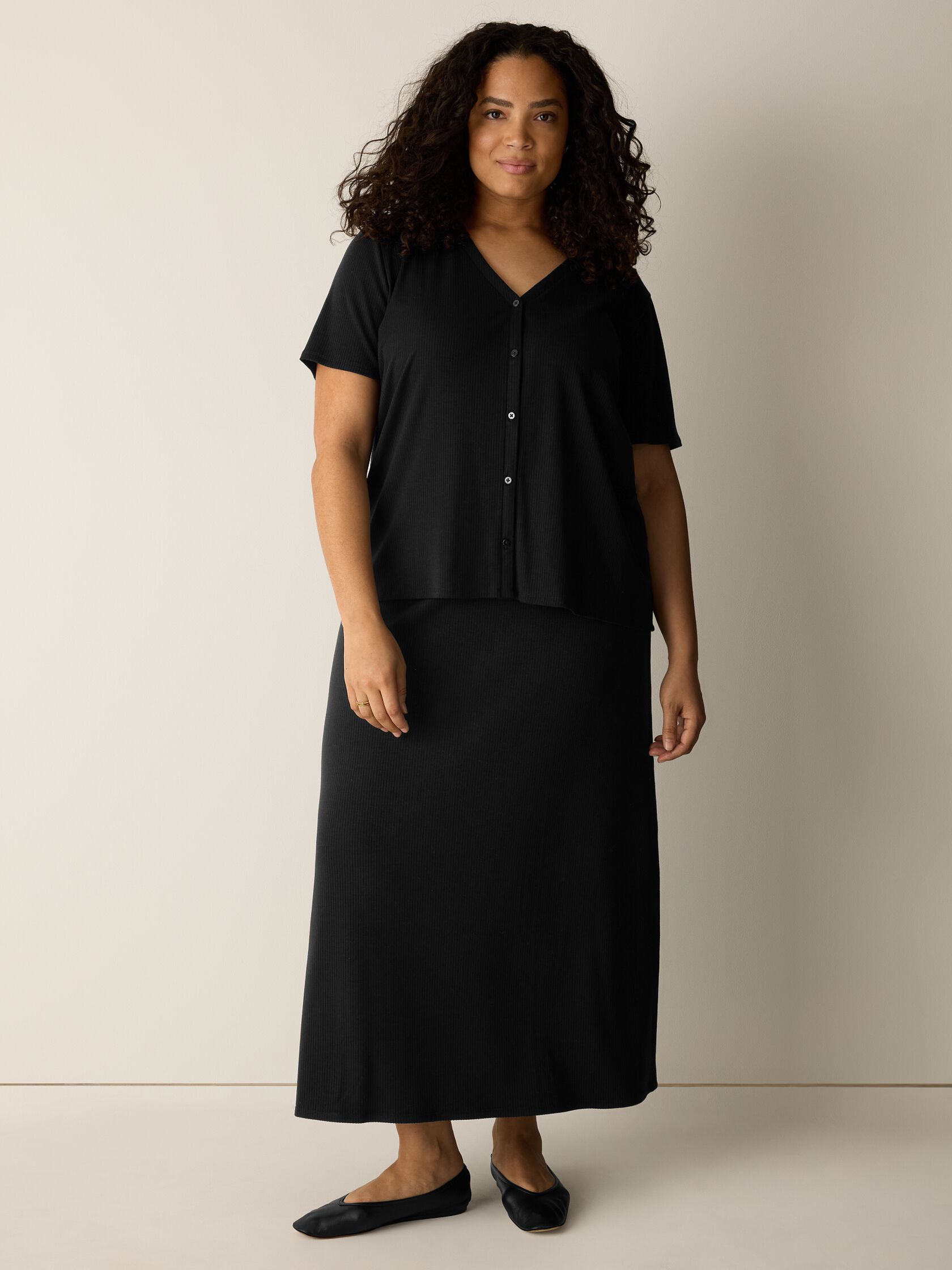 Ribbed Knit Skirt