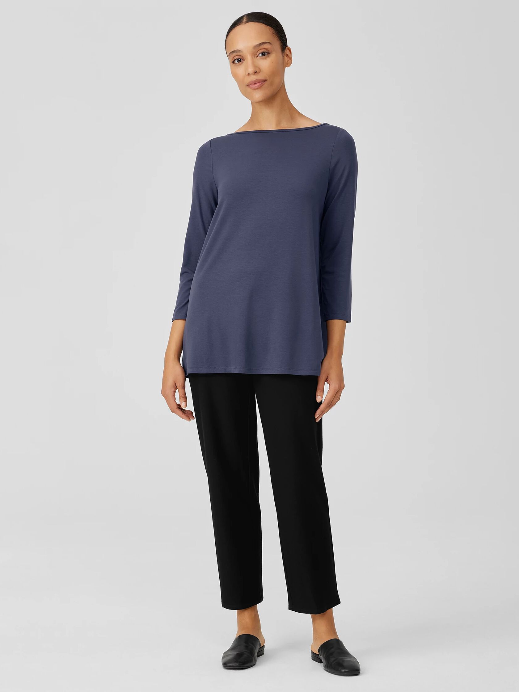 Fine Jersey Bateau Neck Top