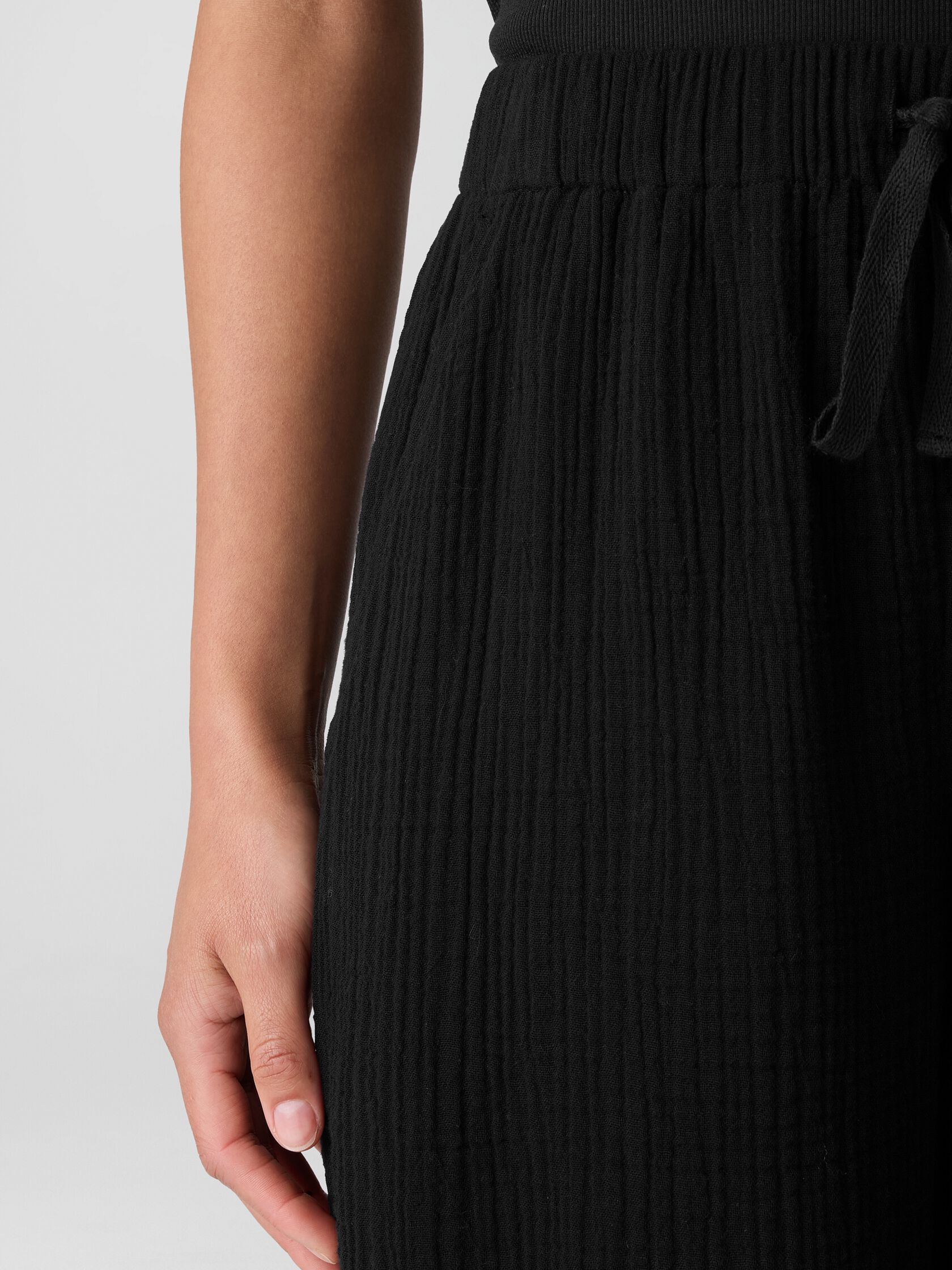 Organic Cotton Lofty Gauze Wide-Leg Pant