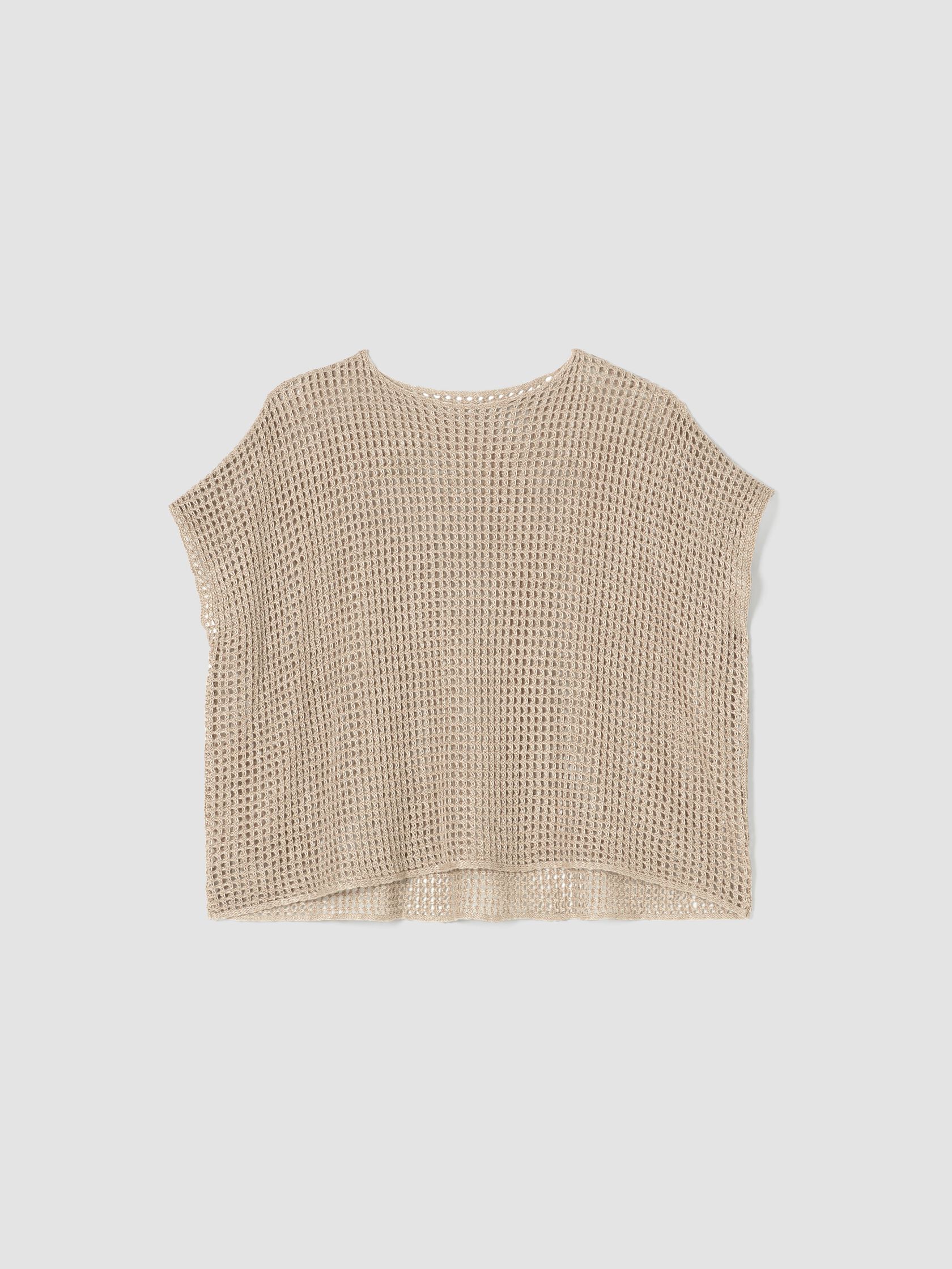 Organic Linen Délavé Bateau Neck Top