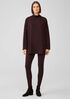 Cozy Brushed Terry Funnel Neck Top