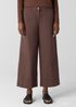 Garment-Dyed Utility Cotton Wide-Leg Pant