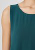 Silk Georgette Crepe&nbsp;Ballet Neck Long Tank