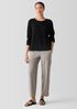 Peruvian Cotton Blend Crew Neck Top