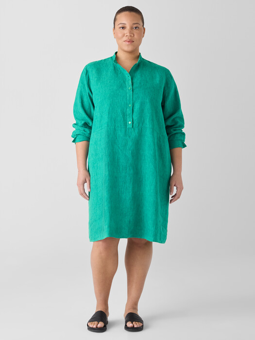 Washed Organic Linen Délavé Shirtdress