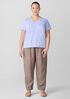 Organic Cotton Slubby Jersey V-Neck Tee