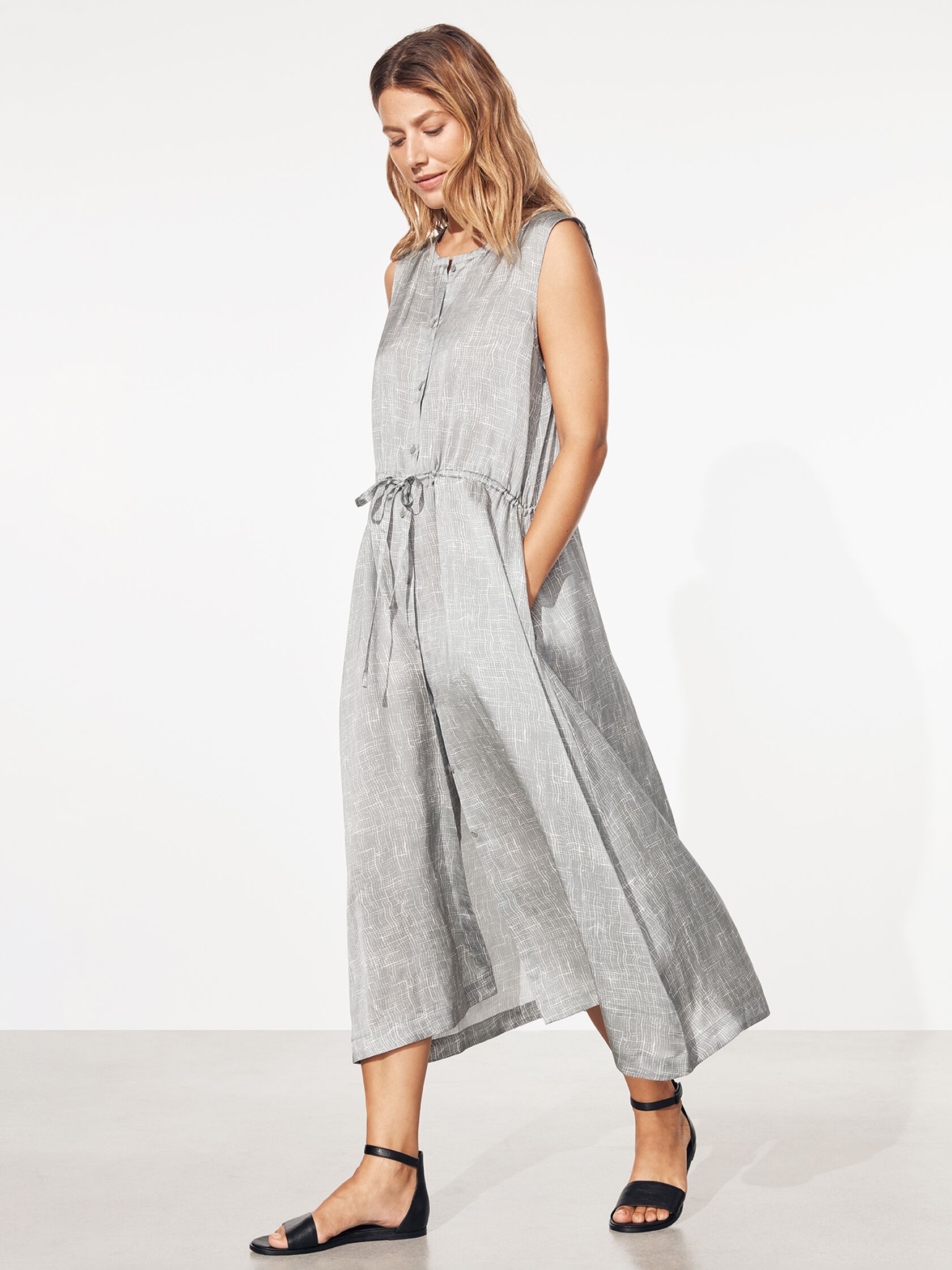 Drift Silk Organic Cotton Button-Front Dress