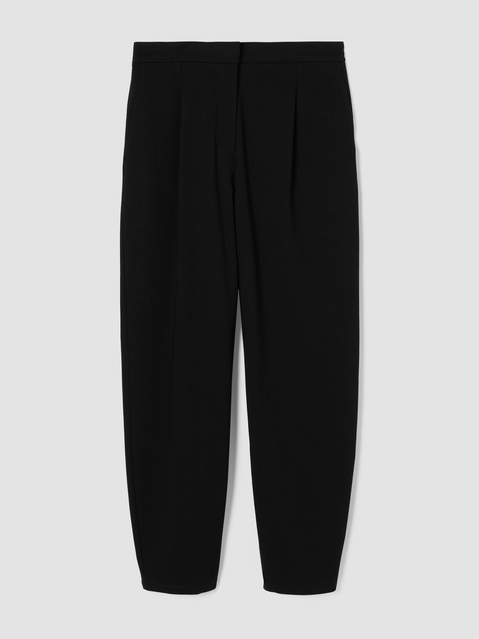 Cotton Blend Ponte Lantern Trouser Pant