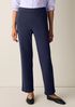 Cotton Blend Ponte Straight Pant