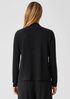 Sandwashed Cupro Knit Mock Neck Top