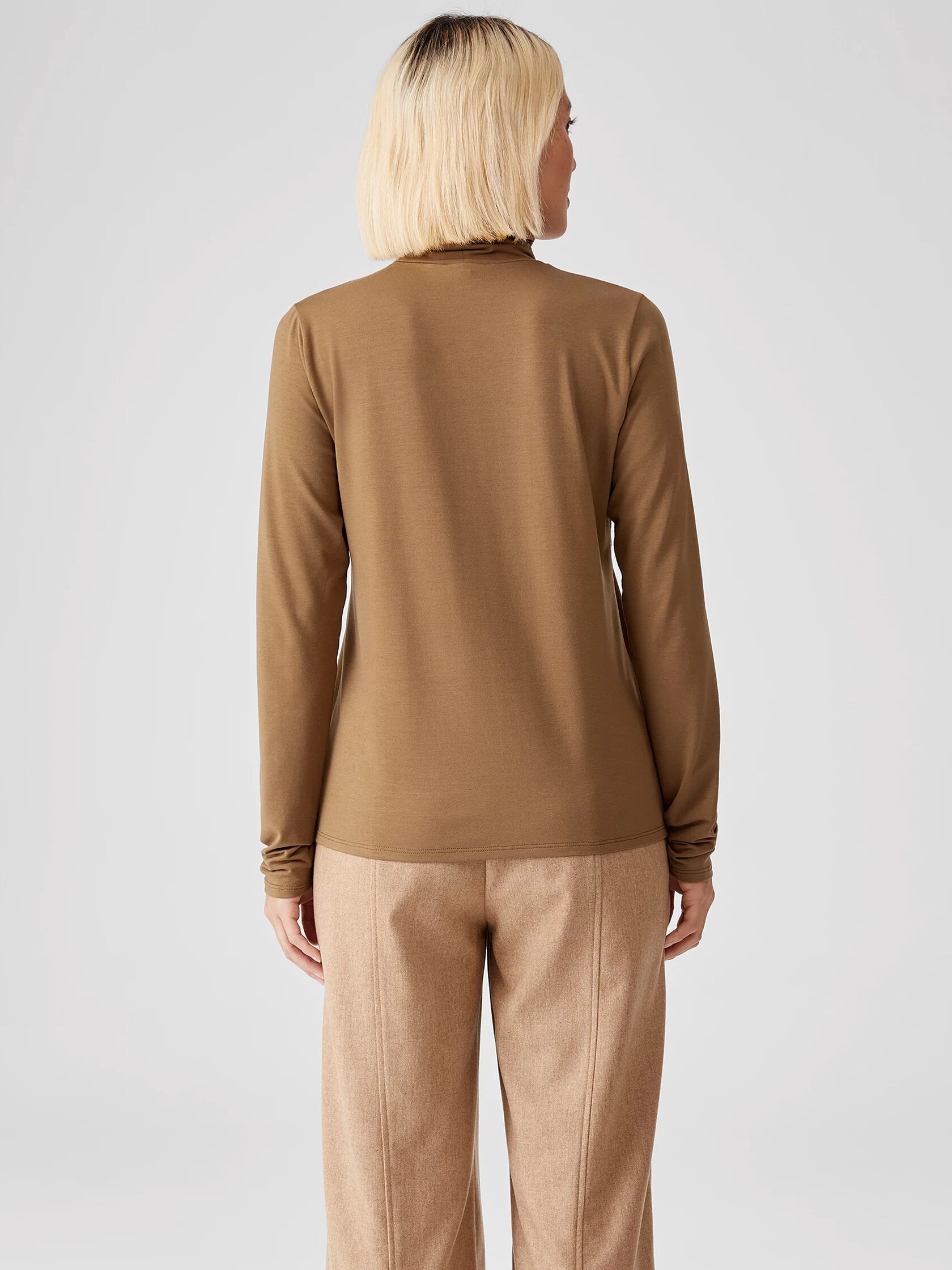 Fine Jersey Scrunch Neck Top
