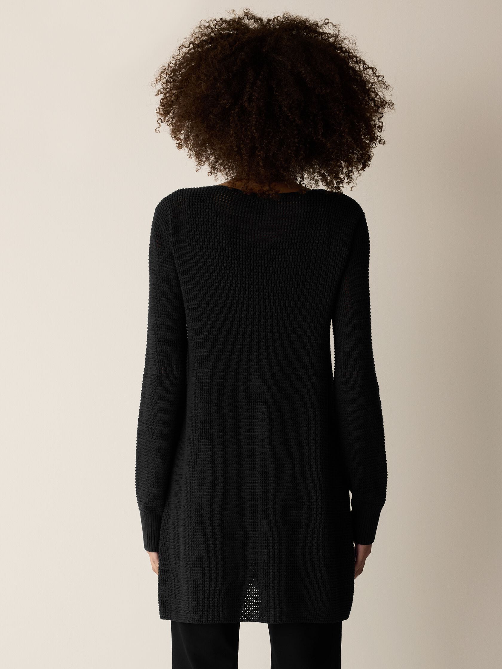 Peruvian Cotton Blend V-Neck Long Top