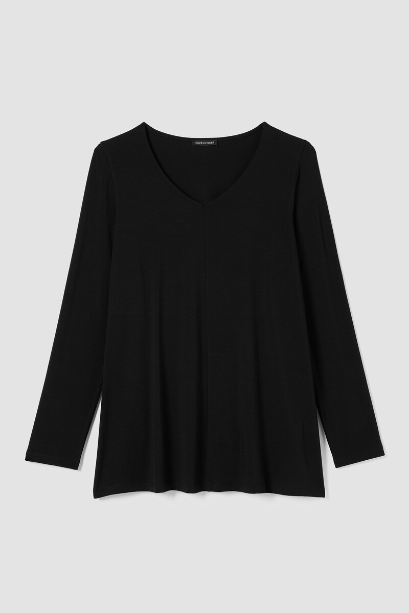 Fine Jersey V-Neck Long Top Fine Jersey V-Neck Long Top