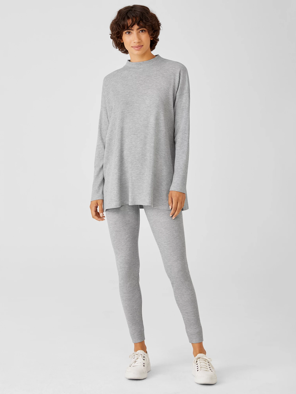 knit mock neck top