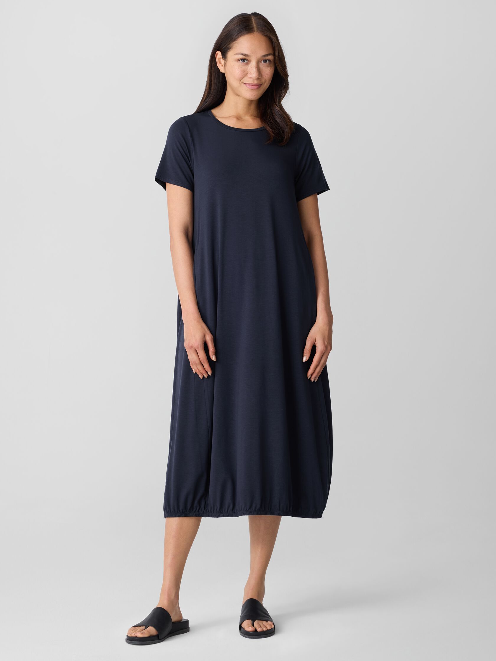 Fine Jersey Lantern Dress