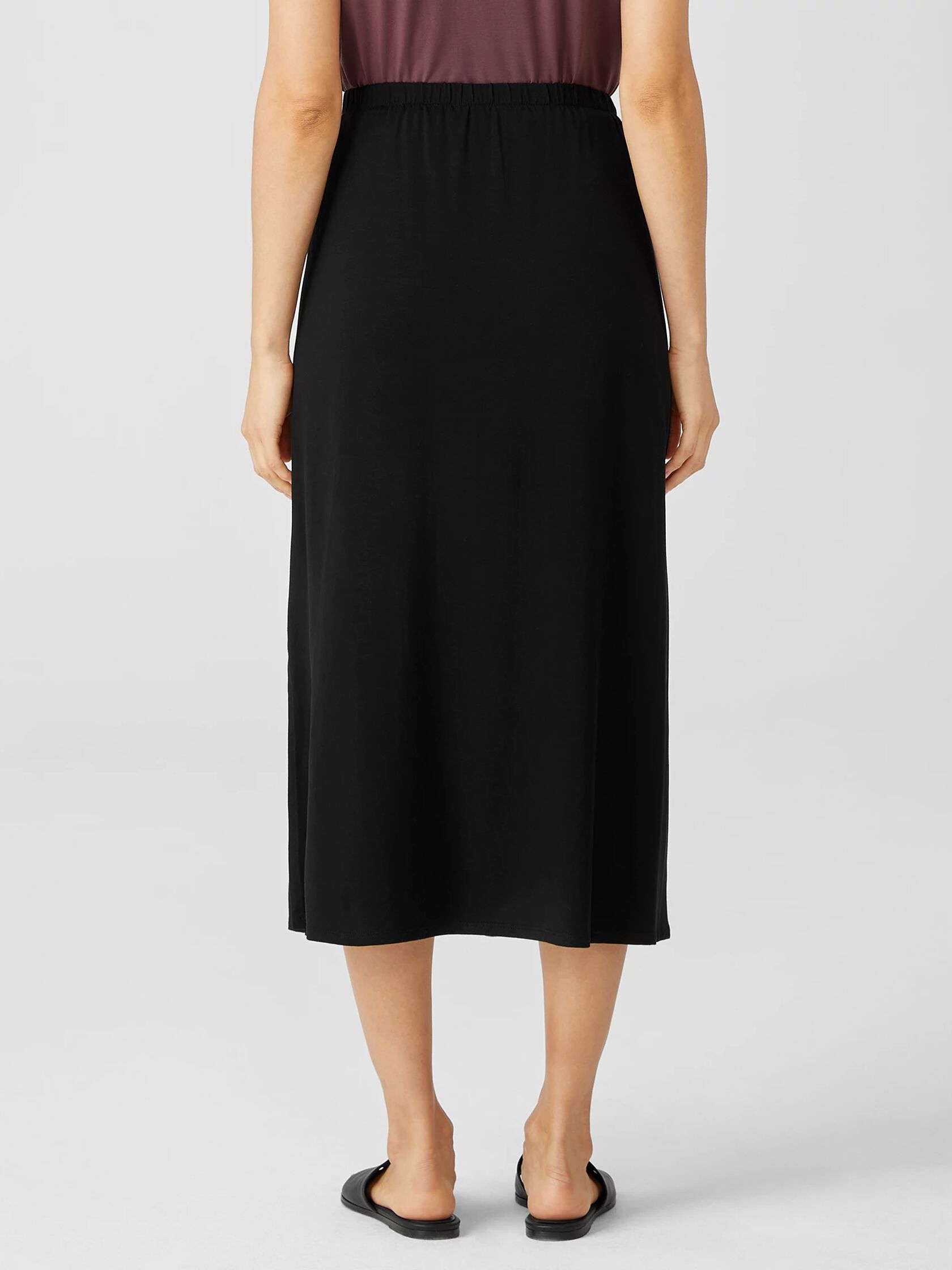 Stretch Jersey Knit Straight Skirt