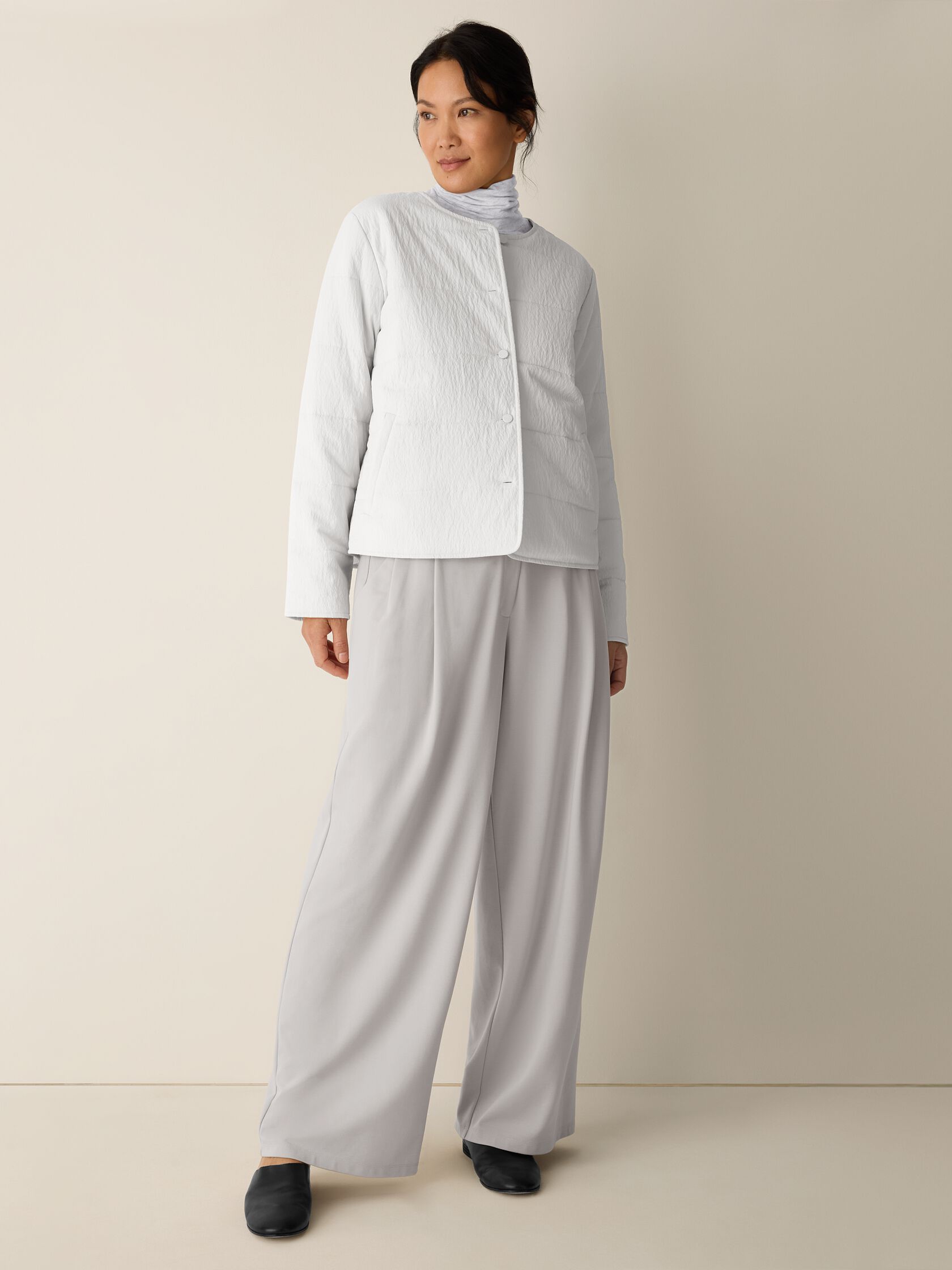 Silk Nylon Quilted Jacket