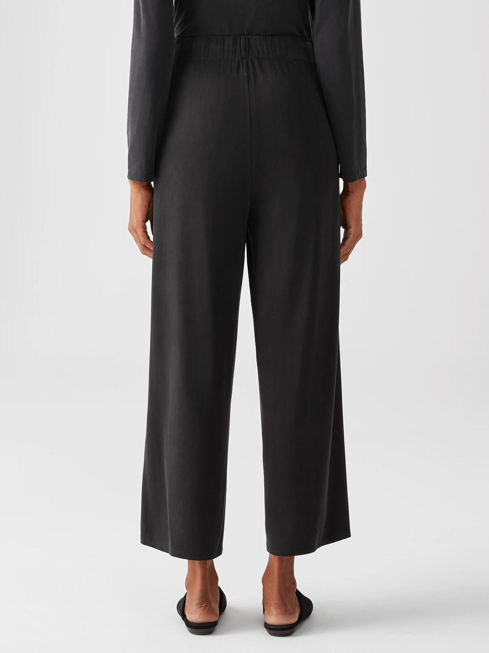 Sueded Cupro Knit Pleated Pant