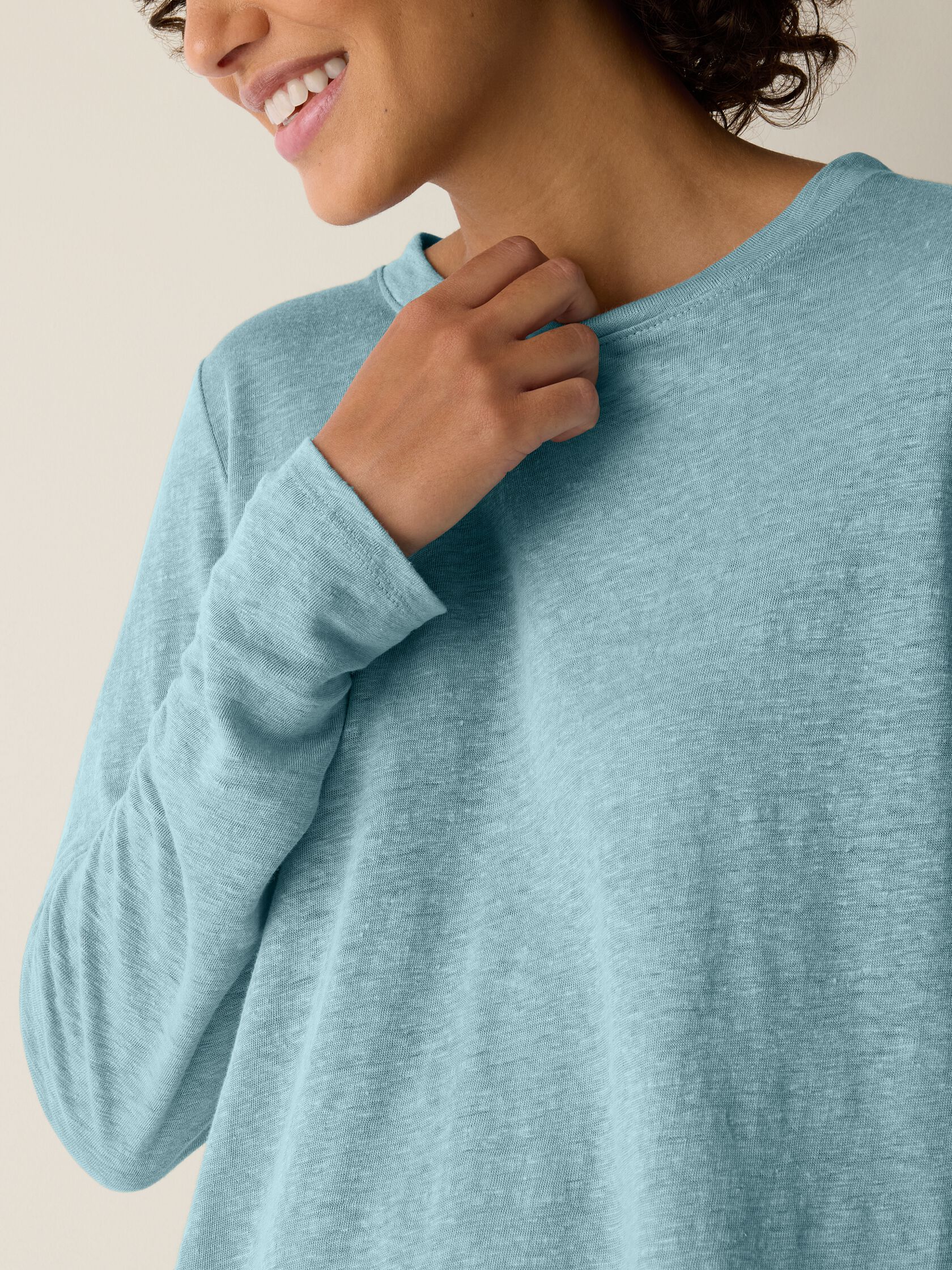 Organic Linen Jersey Long-Sleeve Tee