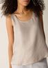Lightweight Satin Shimmer Scoop Neck Tank