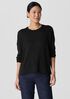 Organic Linen Cotton Cord Crew Neck Top