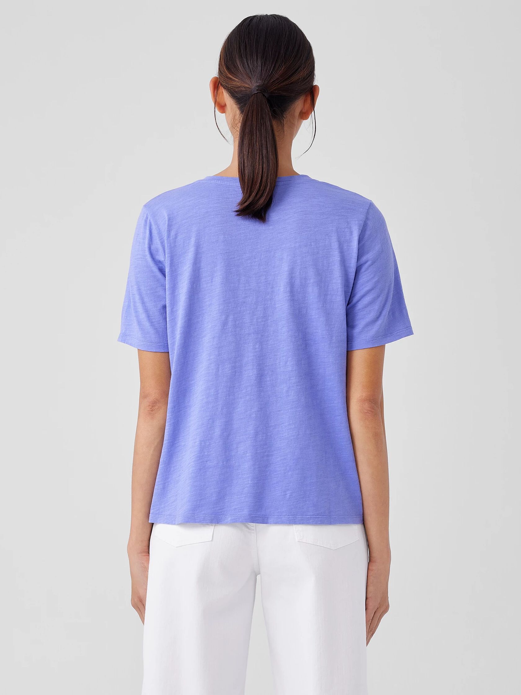 Organic Cotton Slub V-Neck Tee