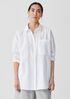 Washed Organic Cotton Poplin Classic Collar Long Shirt